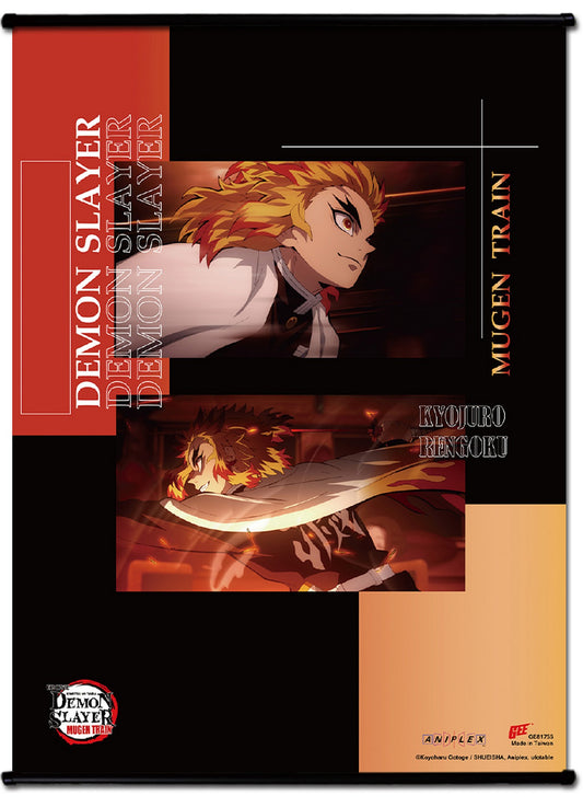 Demon Slayer The Movie: Infinity Train - Kyojuro Rengoku #01 SS Wall Scroll 18.5"W x 25.2"H