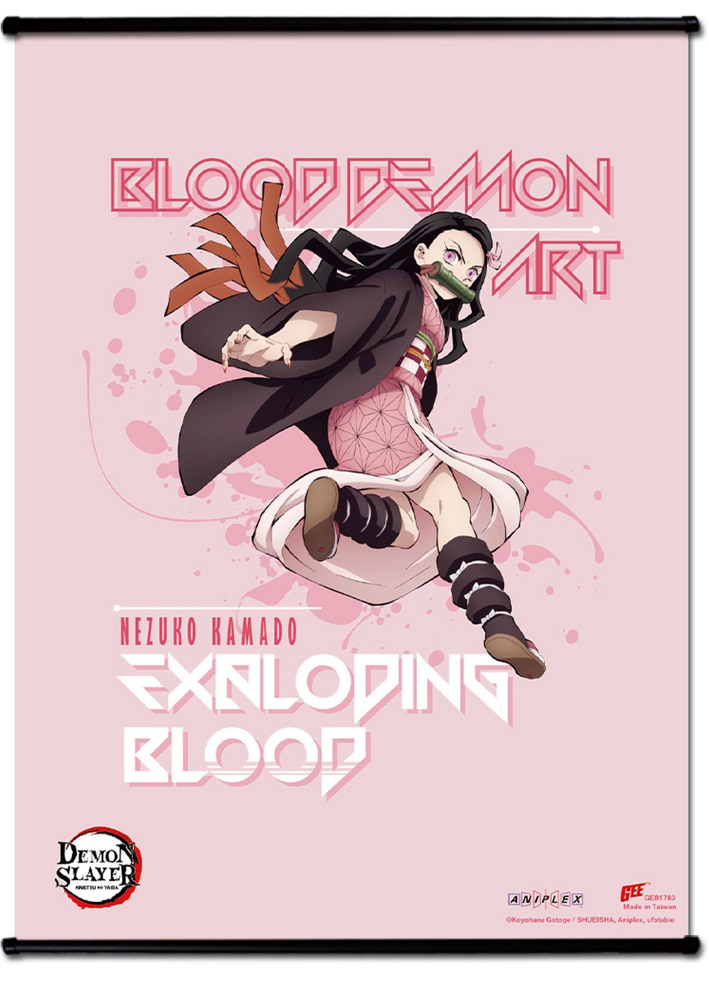 Demon Slayer The Movie: Infinity Train - Nezuko Kamado Kekkijutsu Bakketsu 01 SS Wall Scroll 18.5"W x 25.2"H