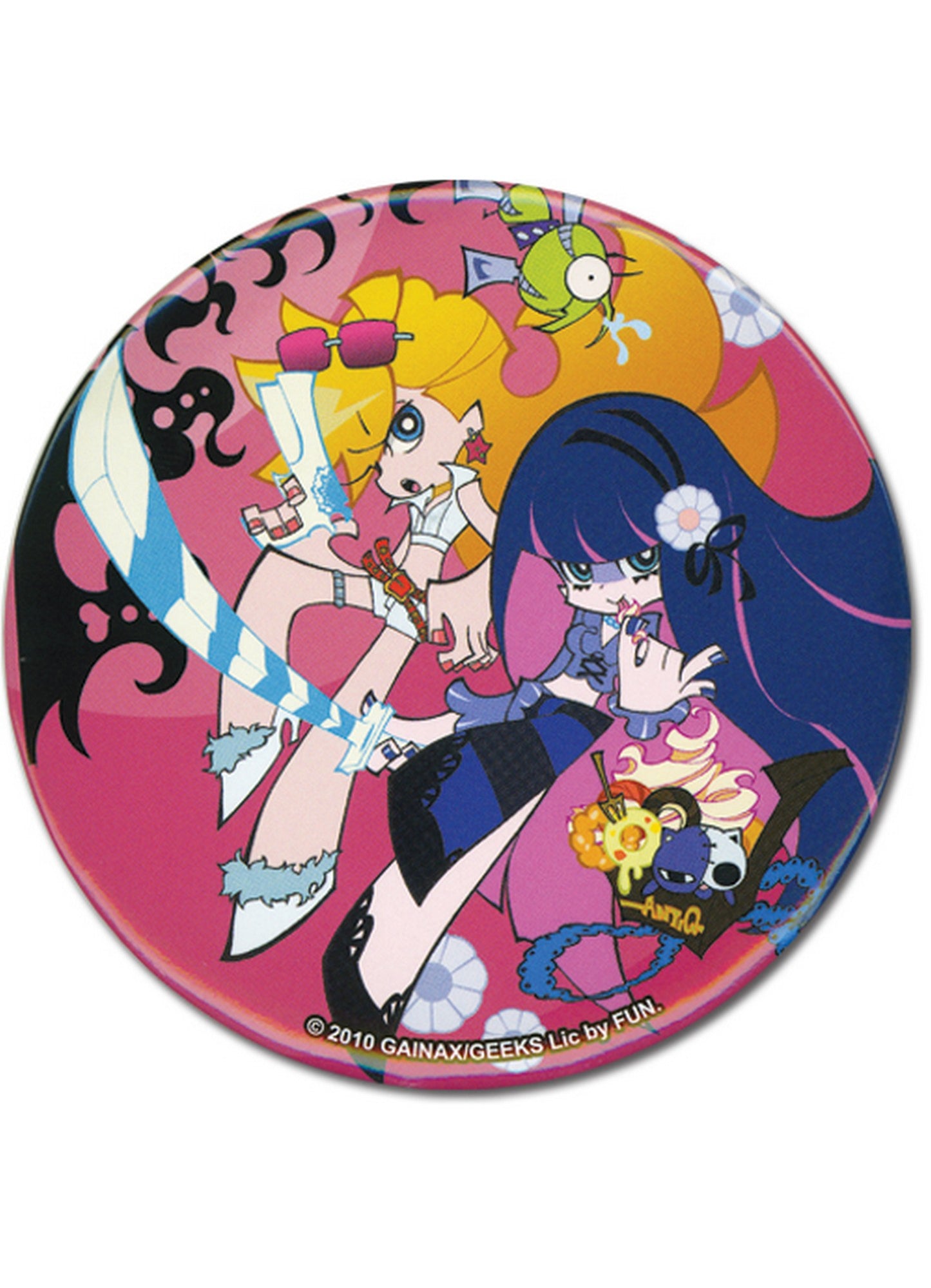 Panty And Stocking - Panty And Stocking Chibi Button 3"