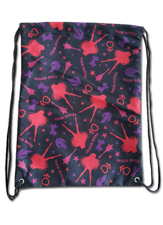 Sailor Moon R - Sailor Mars Pattern Drawstring Bag