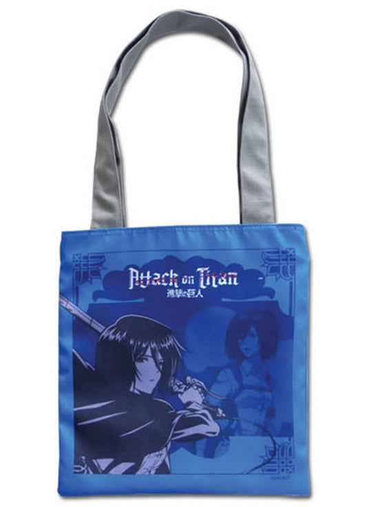 Attack On Titan - Blue Mikasa Ackerman Tote Bag