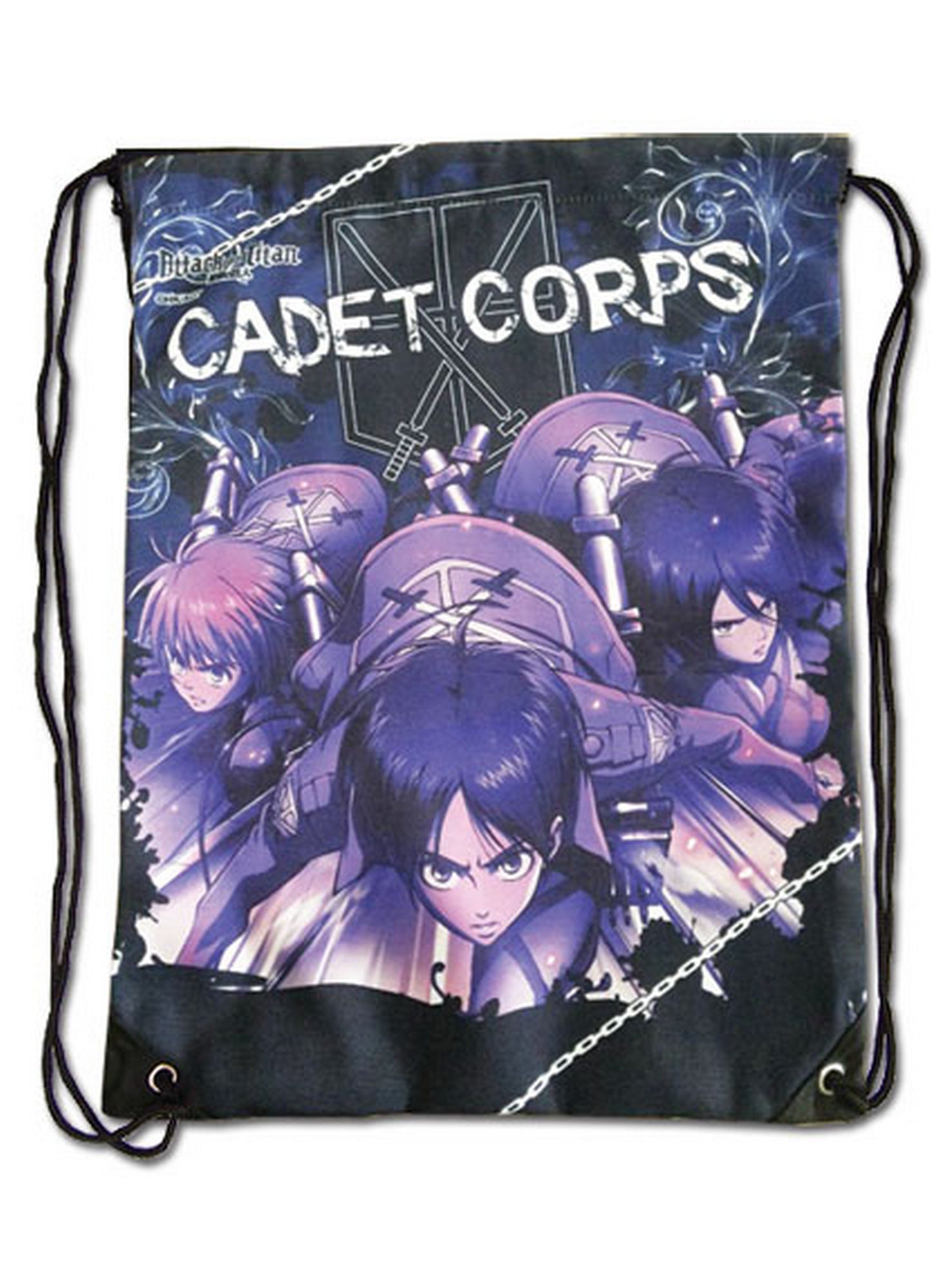 Attack On Titan - Group Navy Blue Drawstring Bag