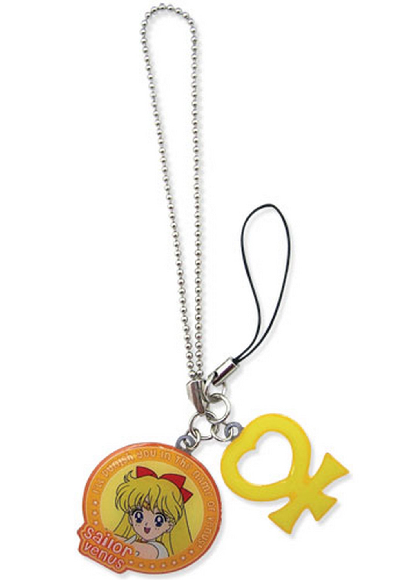 Sailor Moon - Sailor Venus & Symbol Metal Cell Phone Charm
