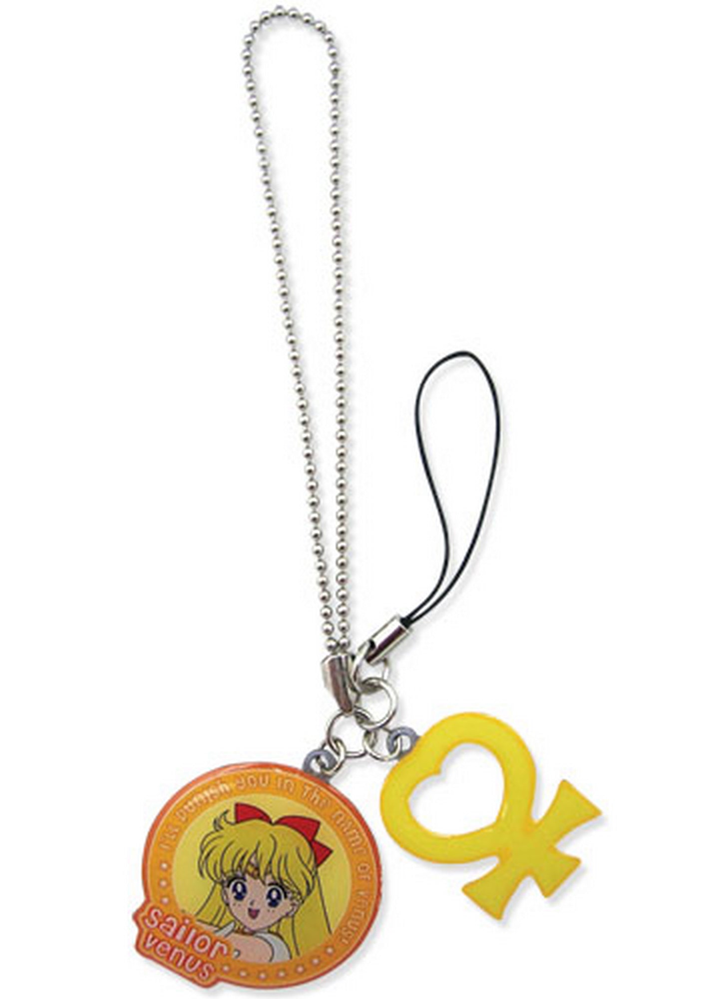 Sailor Moon - Sailor Venus & Symbol Metal Cell Phone Charm