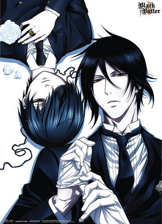 Black Butler 2 - Sebastian Michaelis And Ciel Phantomhive Wall Scroll 31"W x 43"H