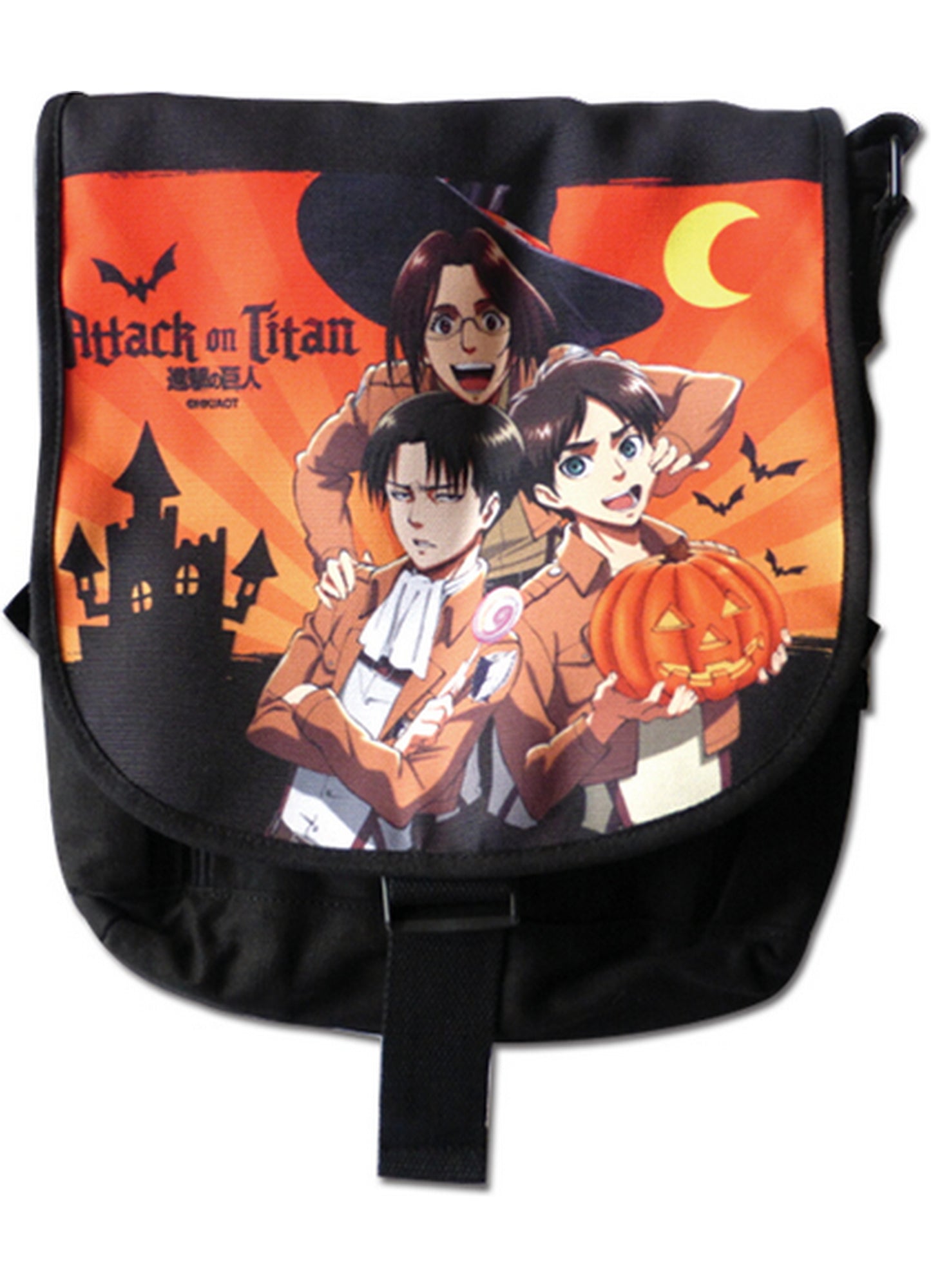 Attack On Titan - Eren Yeager & Levi Ackerman & Hange Zoe Halloween Messenger Bag