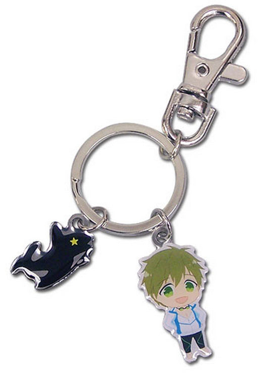 Free! - SD Makoto Tachibana & Icon Metal Keychain