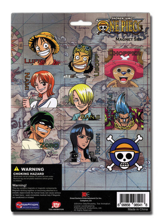 One Piece - Straw Hats Crew Group Magnet Sheet