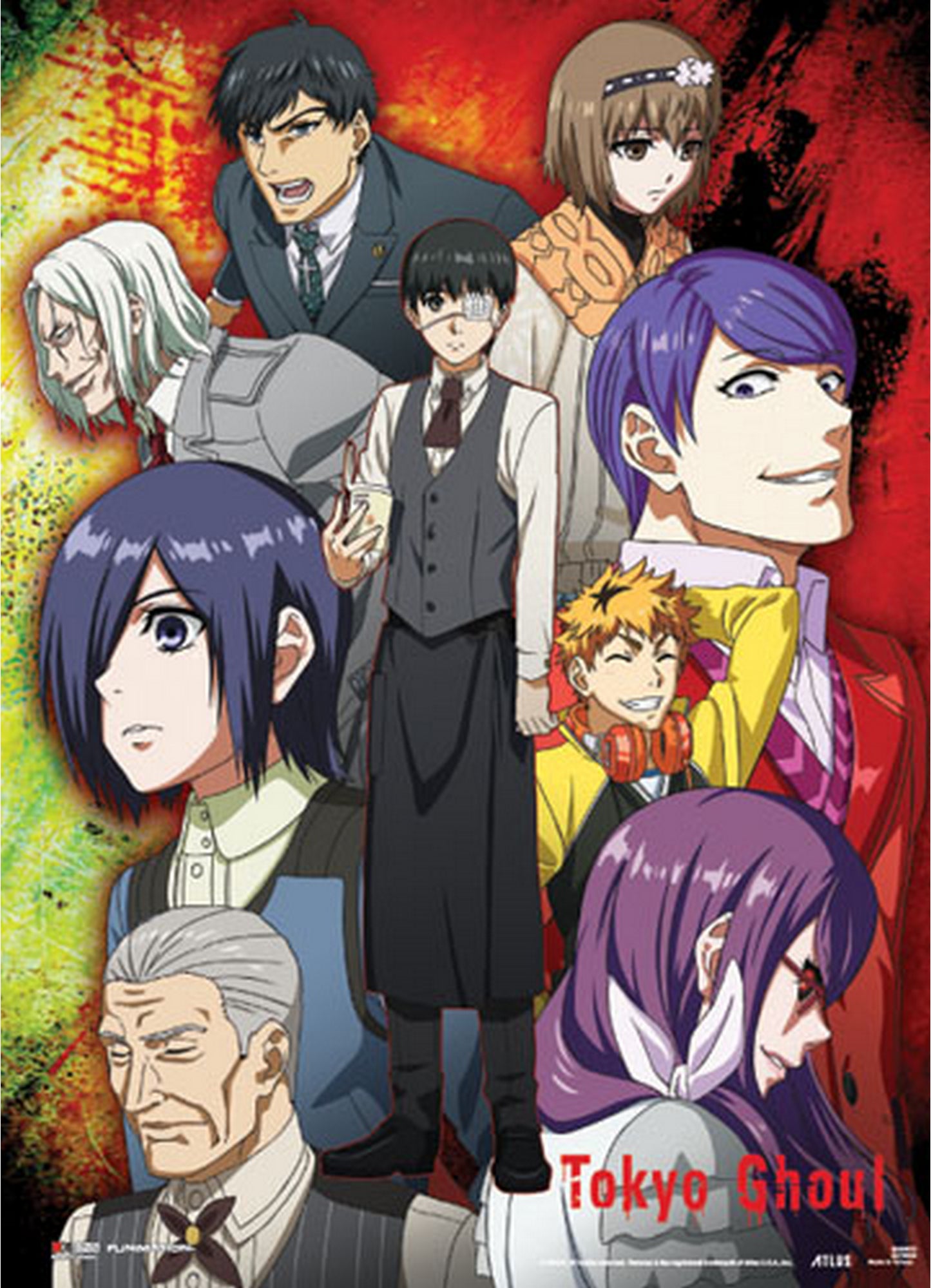 Tokyo Ghoul - Group Wall Scroll 31"W x 43"H