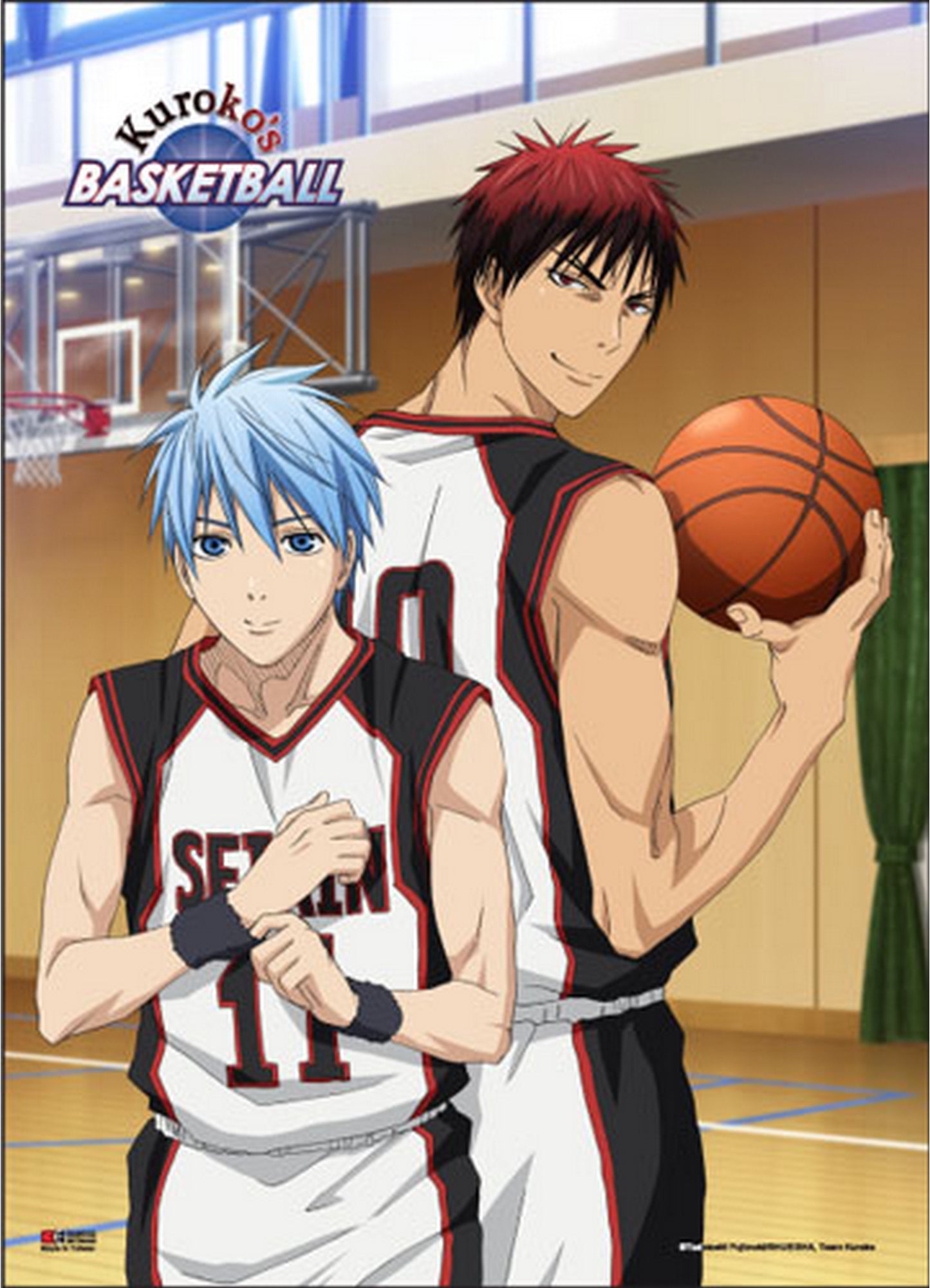 Kuroko's Basketball - Tetsuya Kuroko & Taiga Kagami Ball Court Wall Scroll 31"W x 43"H