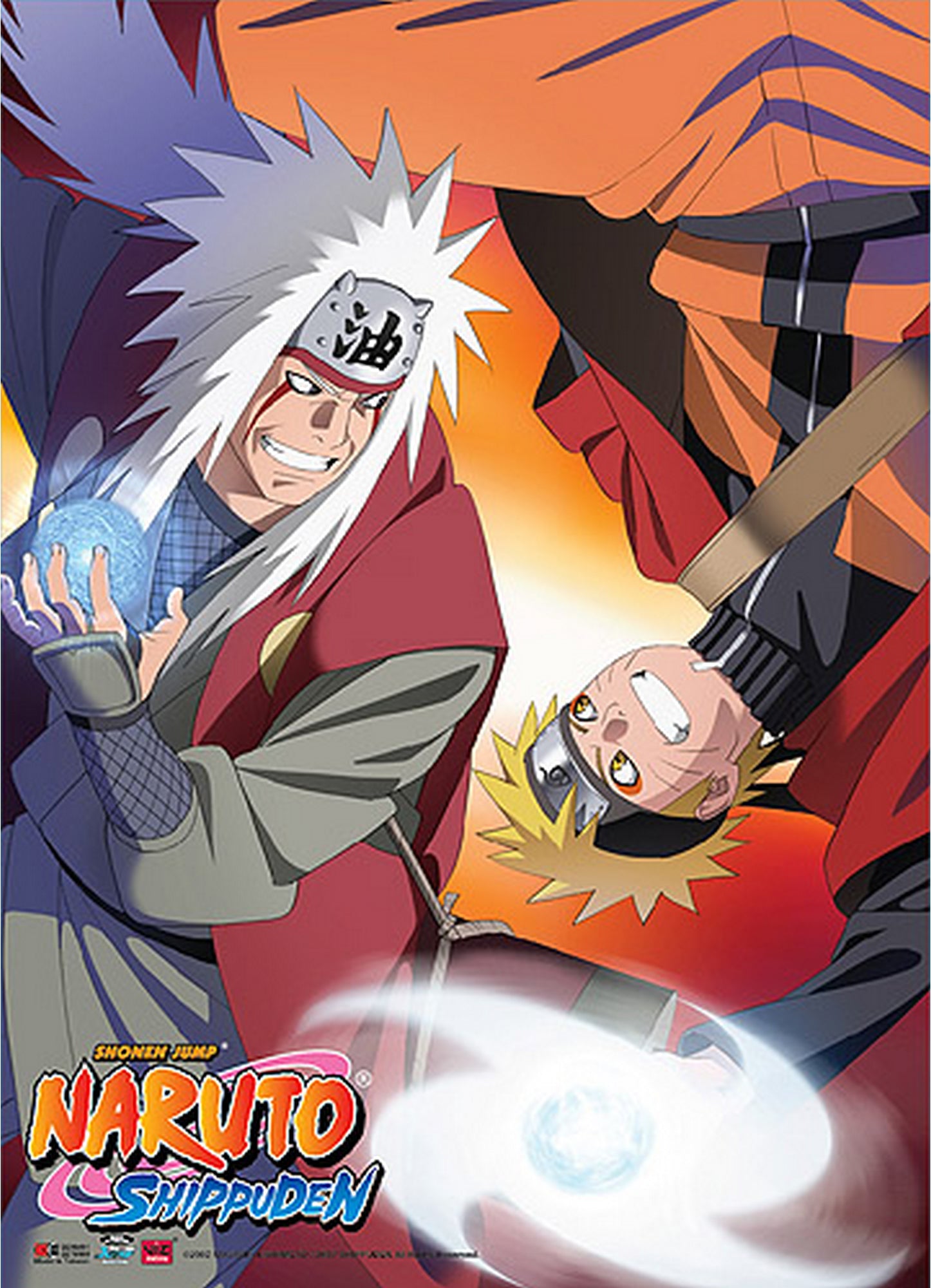 Naruto Shippuden - Naruto Uzumaki & Jiraiya Wall Scroll 31"W x 43"H