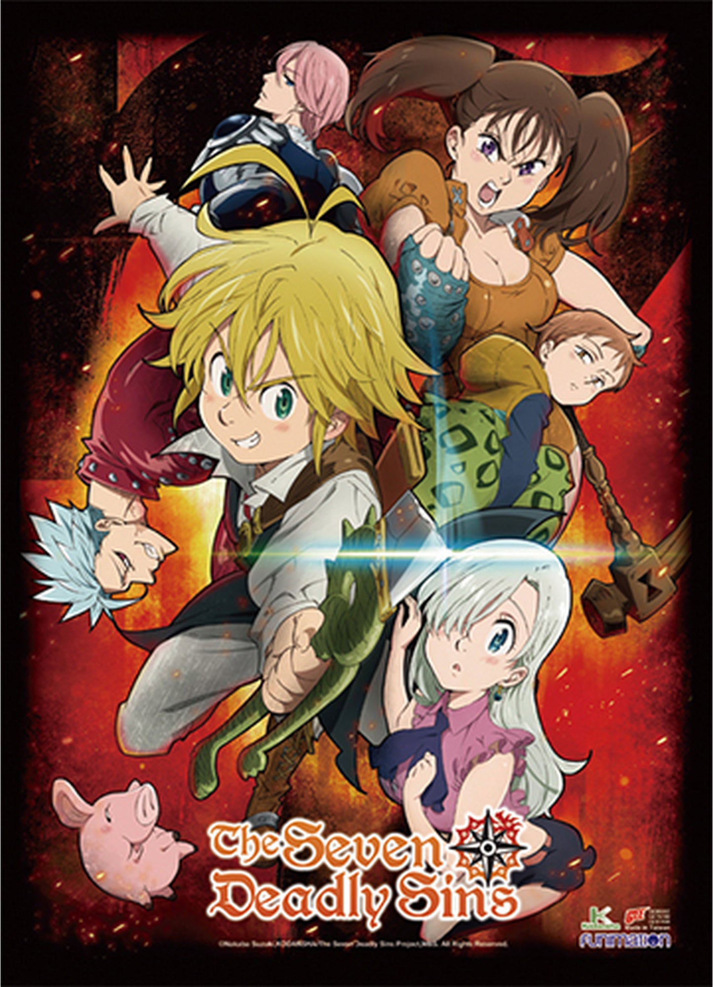 The Seven Deadly Sins - Key Art 1 Wall Scroll 31"W x 43"H