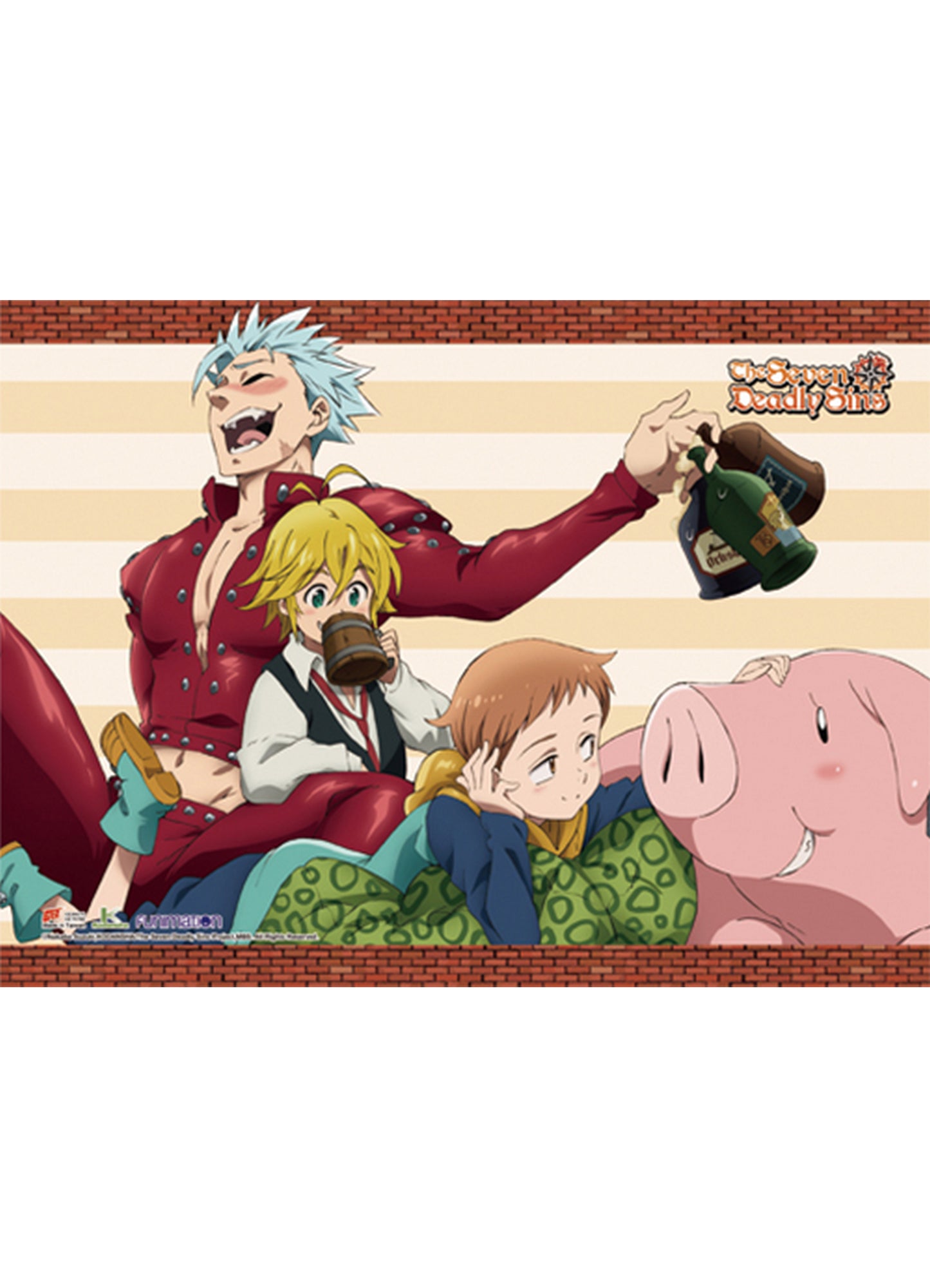 The Seven Deadly Sins - Group Wall Scroll 31"W x 43"H