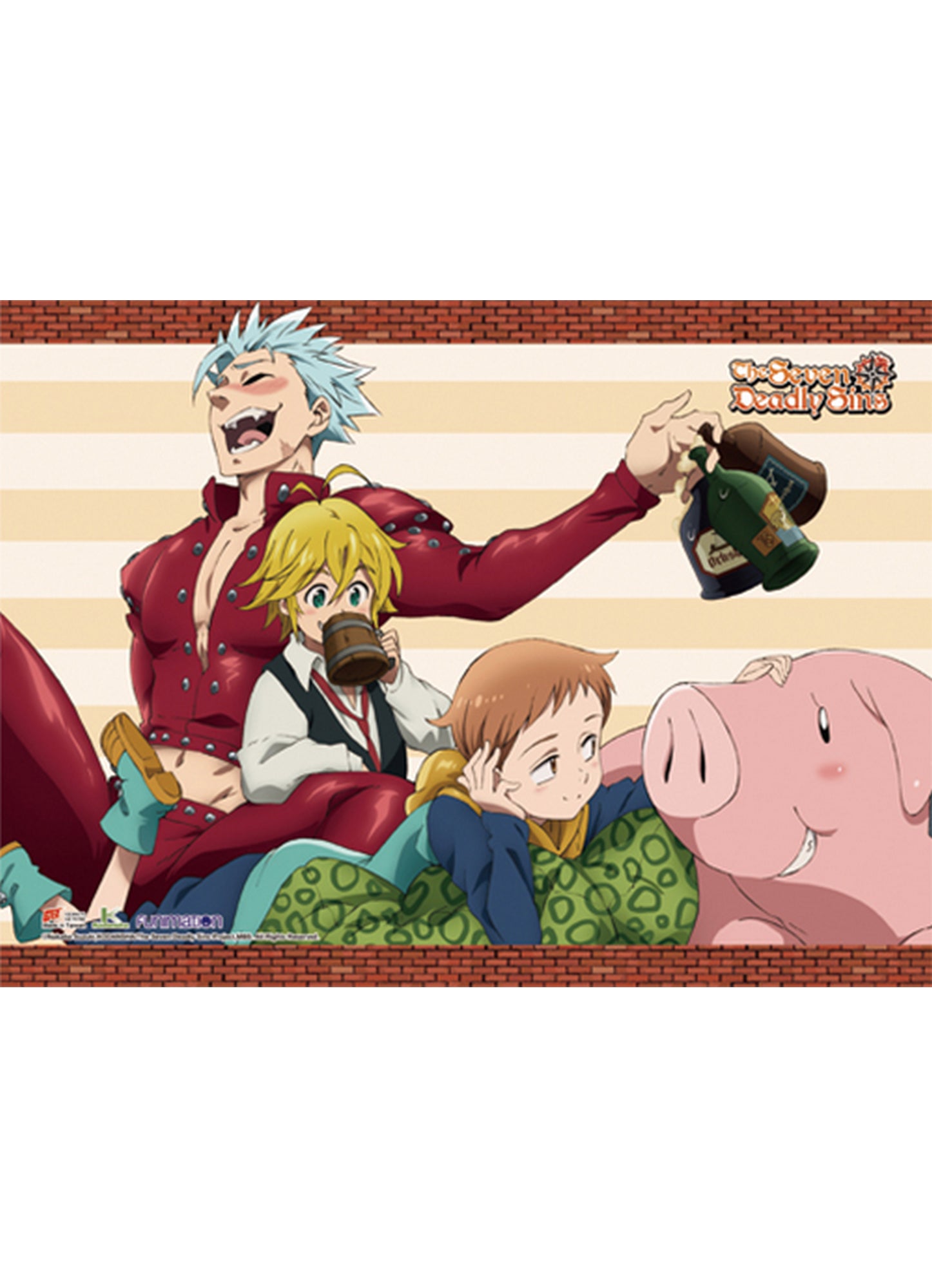 The Seven Deadly Sins - Group Wall Scroll 31"W x 43"H