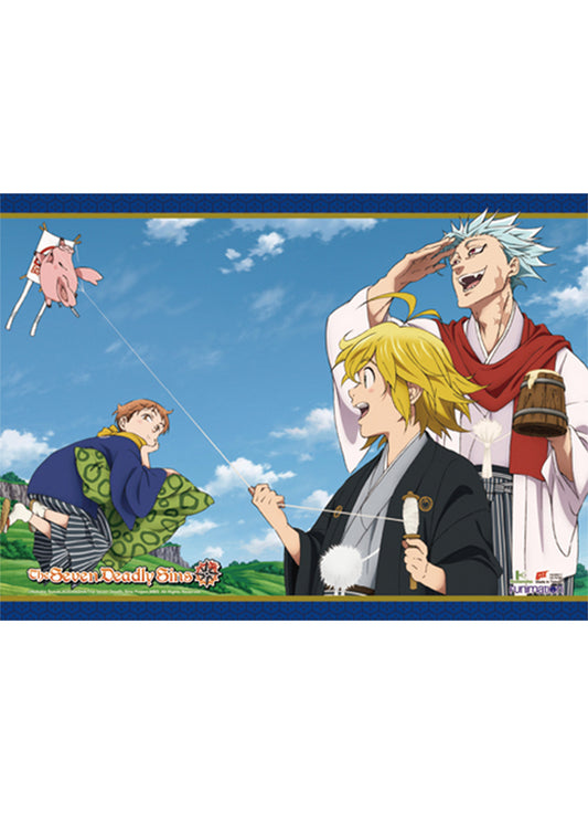 The Seven Deadly Sins - Japanese Style Group Wall Scroll 31"W x 43"H
