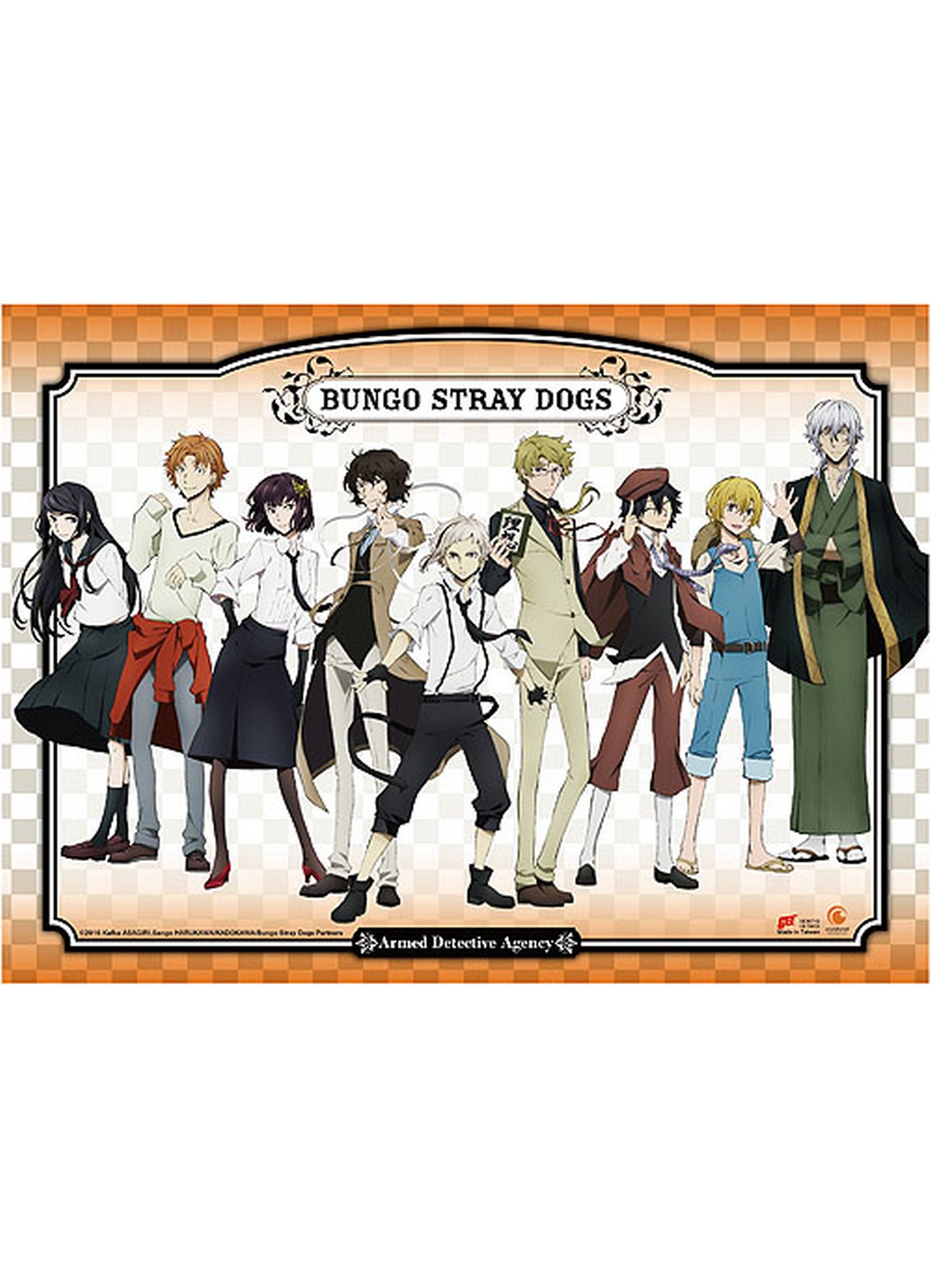 Bungo Stray Dogs Partners S1 - Armed Detective Agency Group Wall Scroll 31"W x 43"H