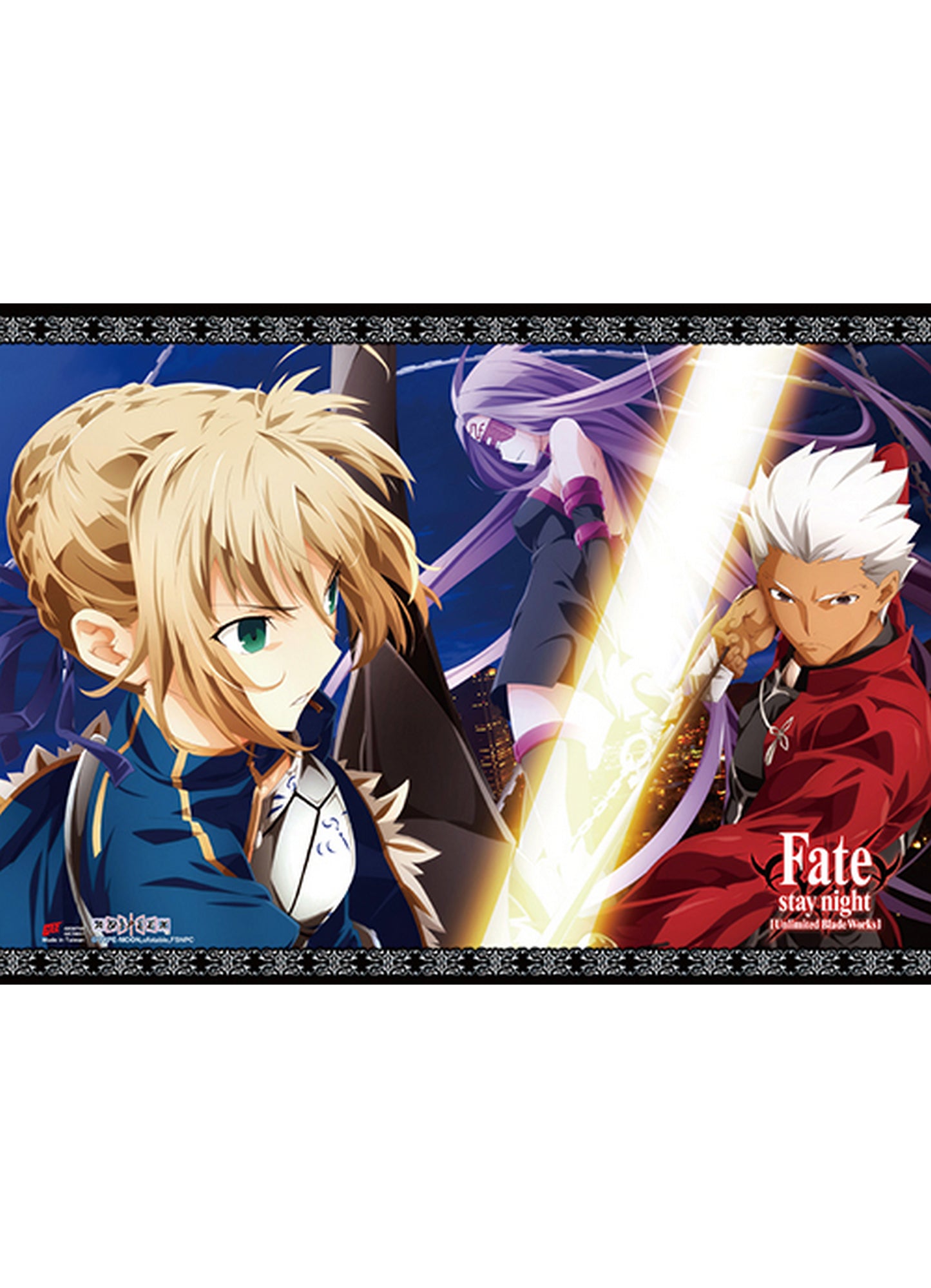 Fate/stay night - Saber & Archer & Rider Wall Scroll 31"W x 43"H