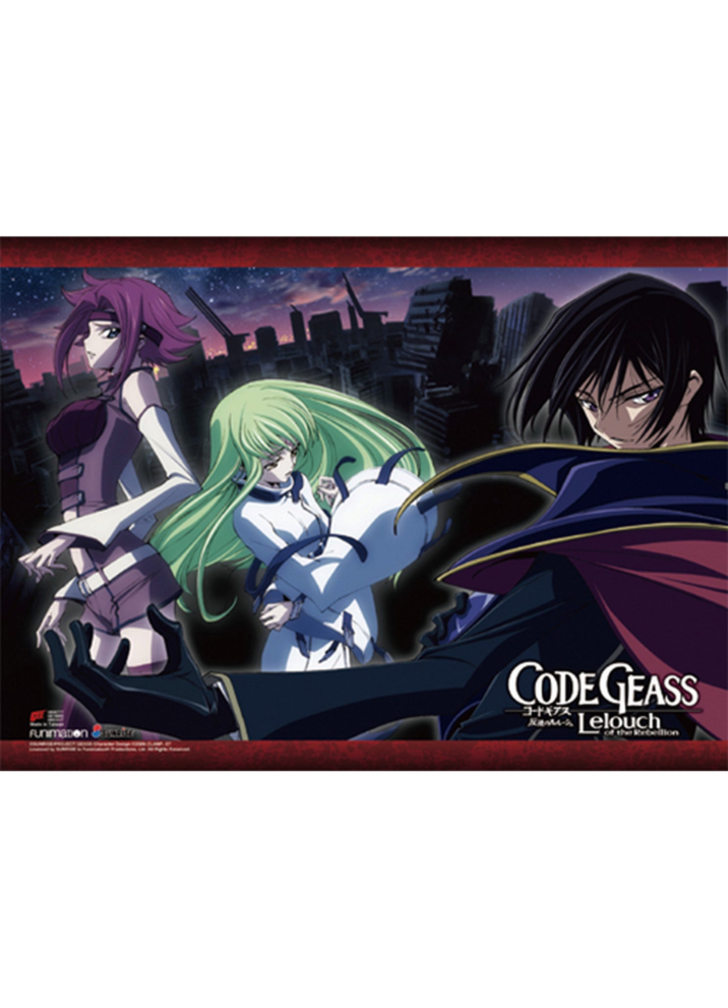 Code Geass S1 - Lelouch vi Britannia & Kallen & C.C. Wall Scroll 18.5"W x 25.2"H