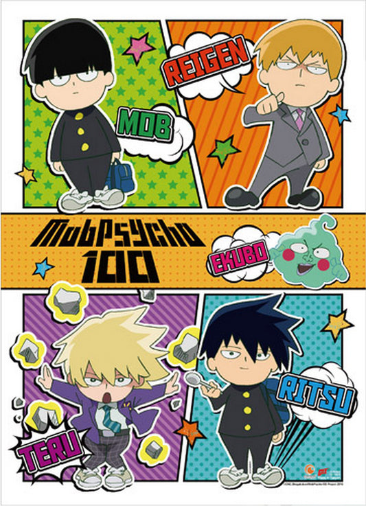 Mob Psycho 100 - SD Characters Wall Scroll 31"W x 43"H