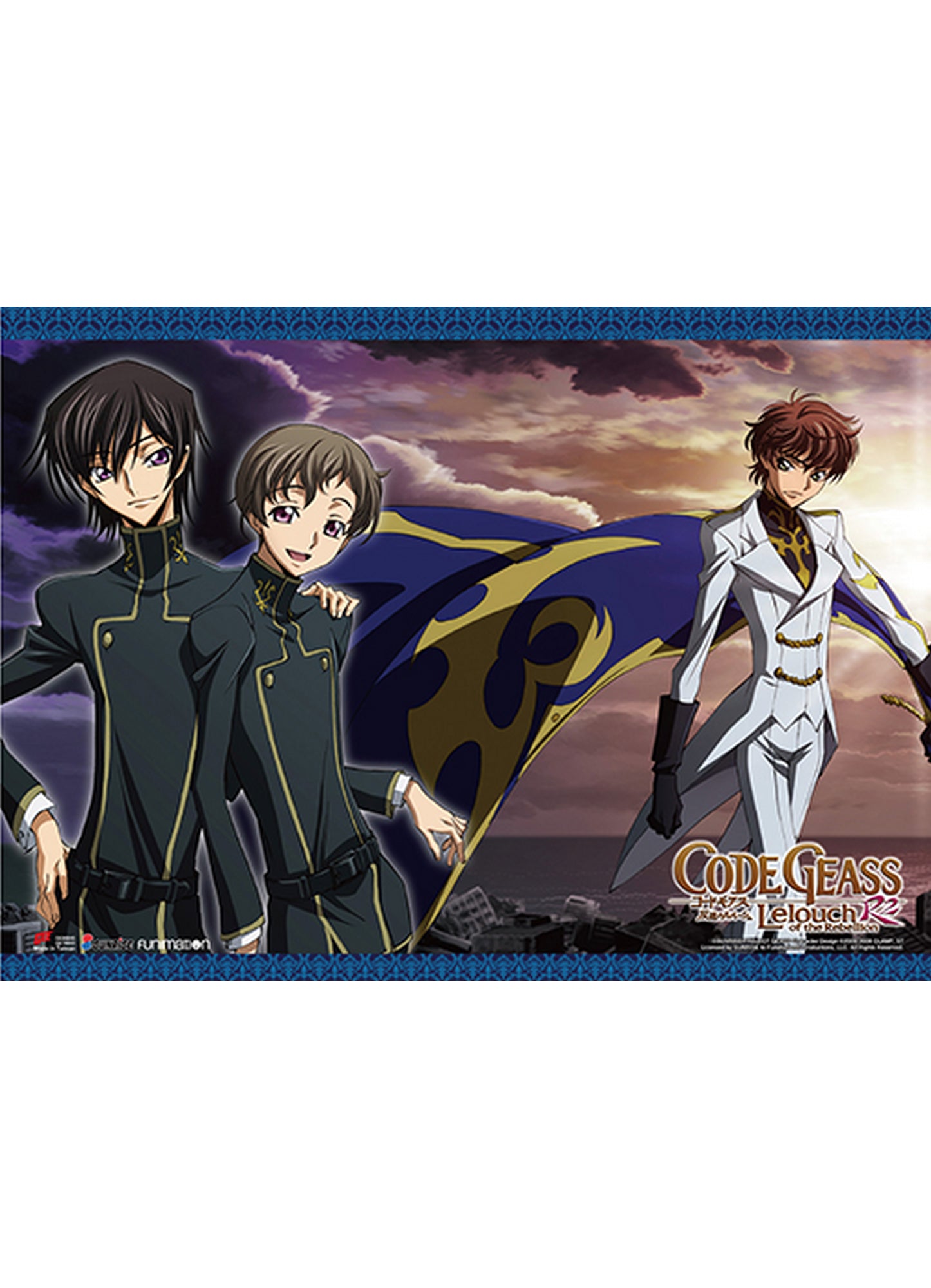 Code Geass R2 - Lelouch vi Britannia & Rolo Lamperouge & Suzaku Kururugi 1 Wall Scroll 18.5"W x 25.2"H