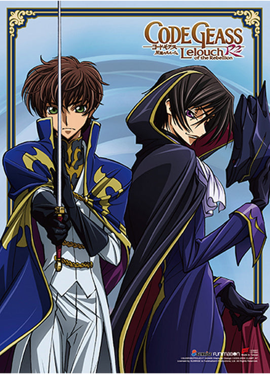 Code Geass R2 - Lelouch vi Britannia & Suzaku Kururugi Wall Scroll 18.5"W x 25.2"H