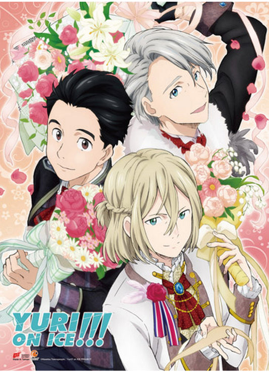 Yuri! On Ice - Yuri Katsuki, Victor Nikiforov & Yuri Plisetsky "Yurio" 7 Wall Scroll 31"W x 43"H