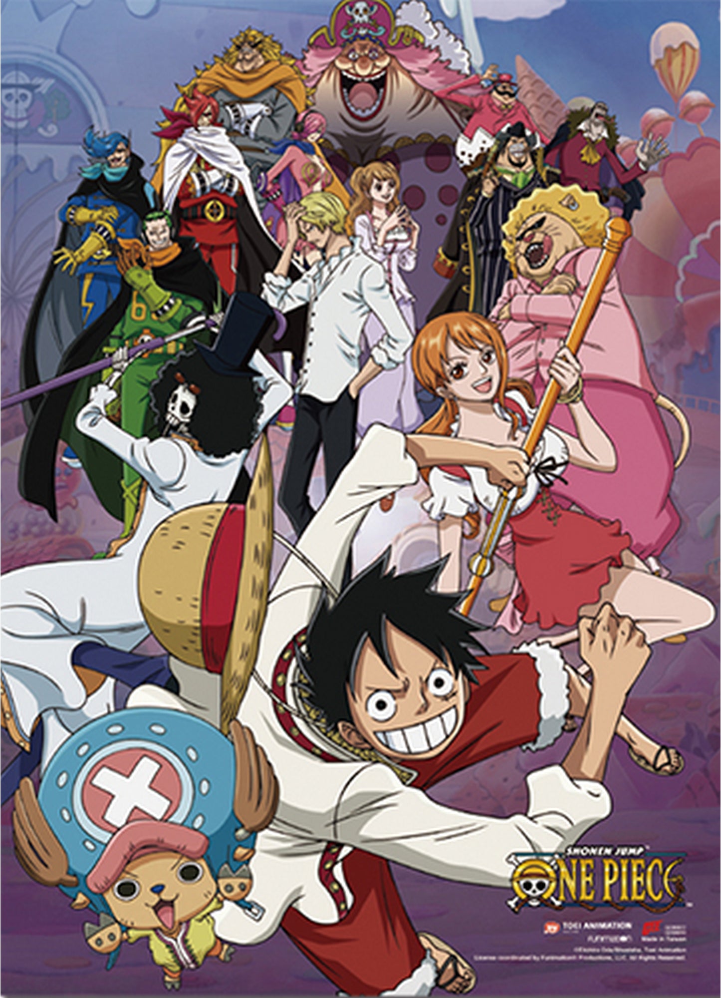 One Piece - Whole Cake Island Group 1 Wall Scroll 31"W x 43"H