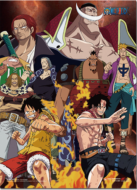 One Piece - Marineford Group Wall Scroll 31"W x 43"H