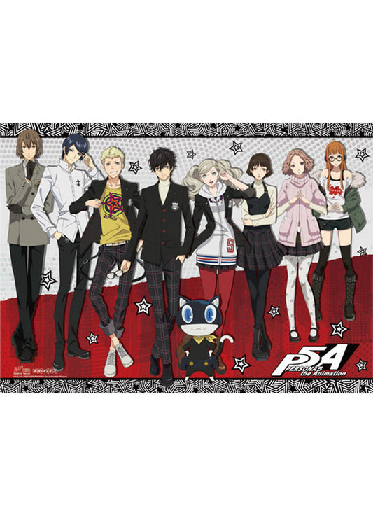 Persona 5 The Animation - Uniform Group Wall Scroll 31"W x 43"H