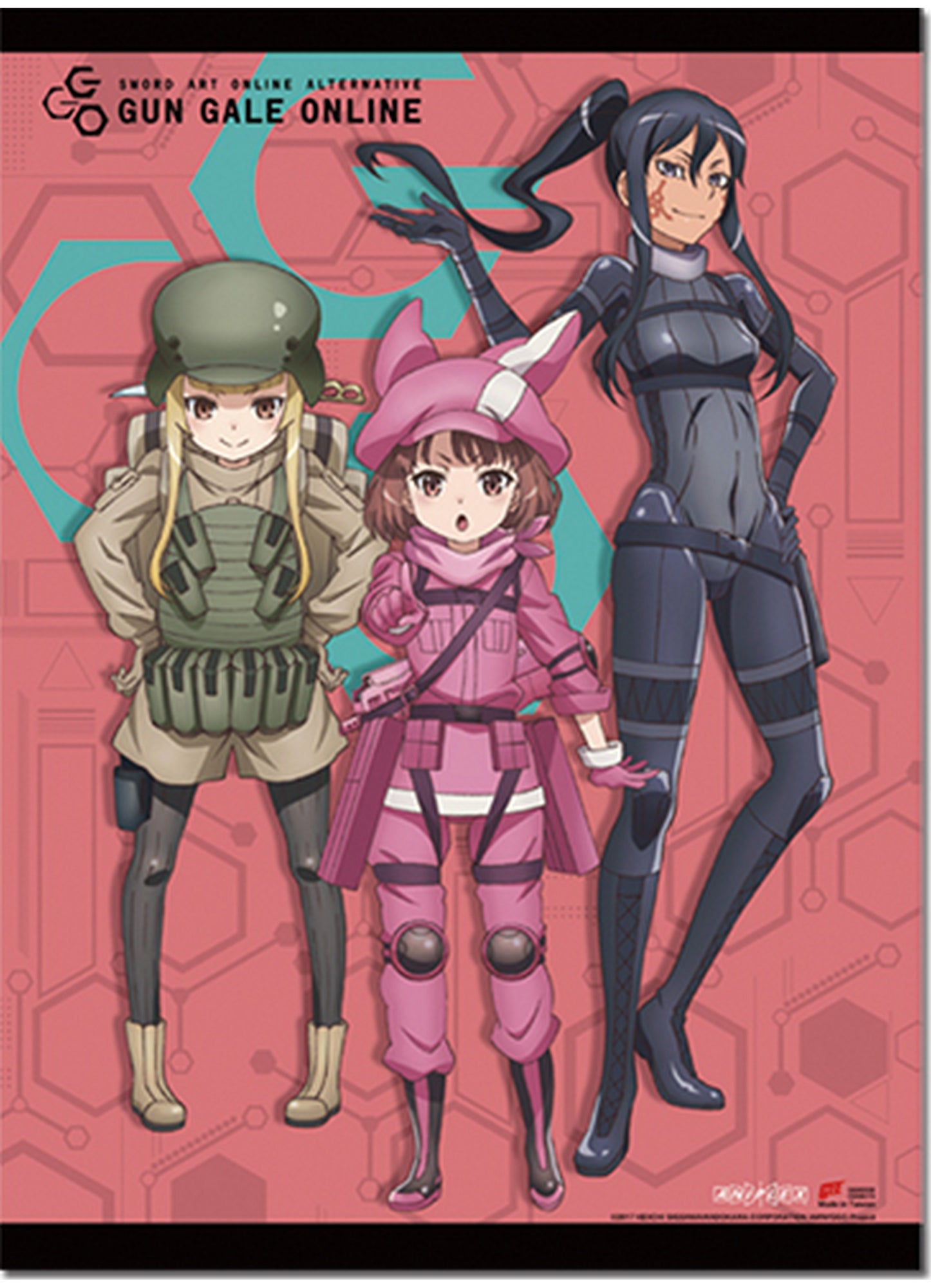 Sword Art Online Alternative Gun Gale Online - Group 2 Wall Scroll 31"W x 43"H