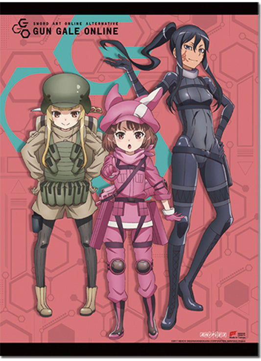 Sword Art Online Alternative Gun Gale Online - Group 2 Wall Scroll 31"W x 43"H