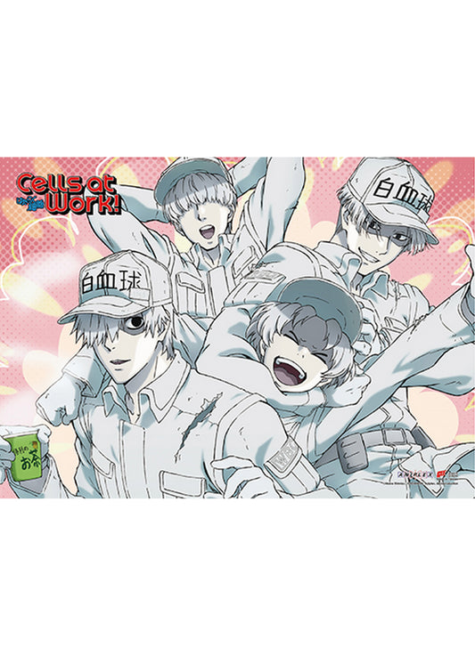 Cells At Work! - White Blood Cell Group Wall Scroll 31"W x 43"H