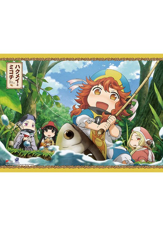 Hakumei And Mikochi - Fishing Together Wall Scroll 31"W x 43"H