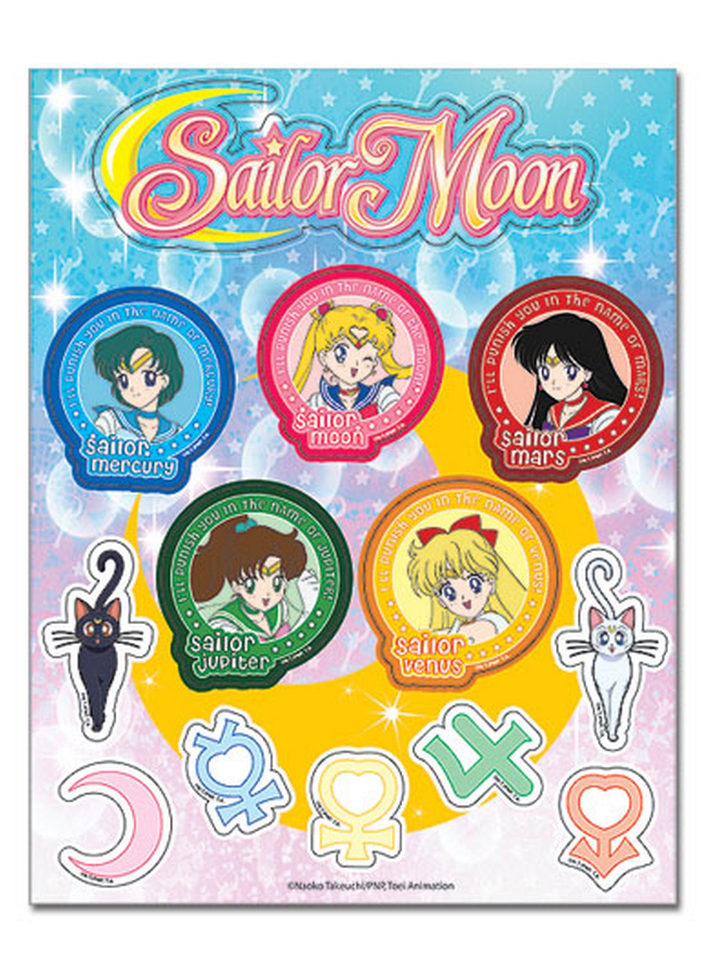Sailor Moon - Characters And Symbols Sticker Sheet