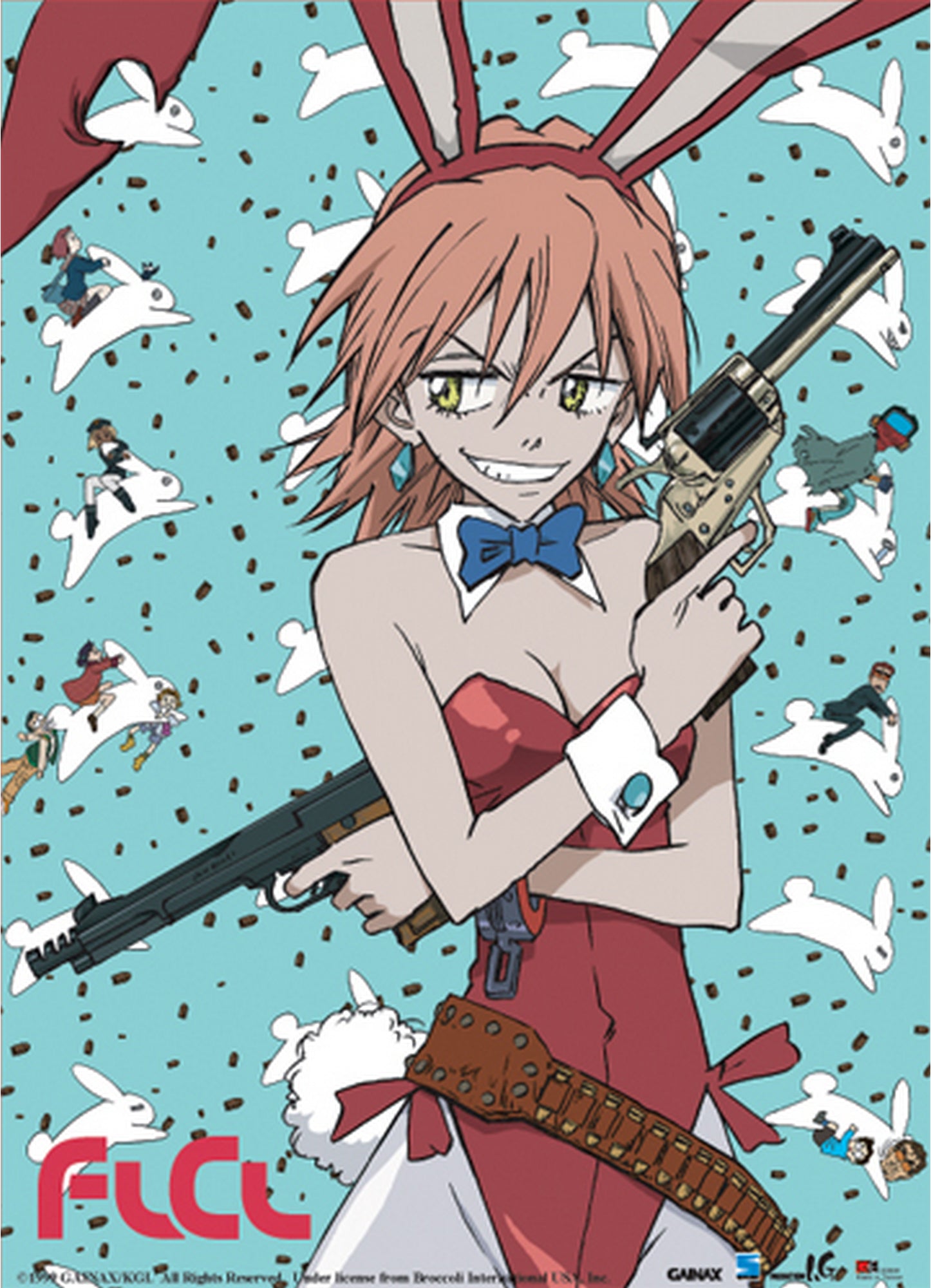 FLCL - Haruko Haruhara Bunny Wall Scroll 31"W x 43"H