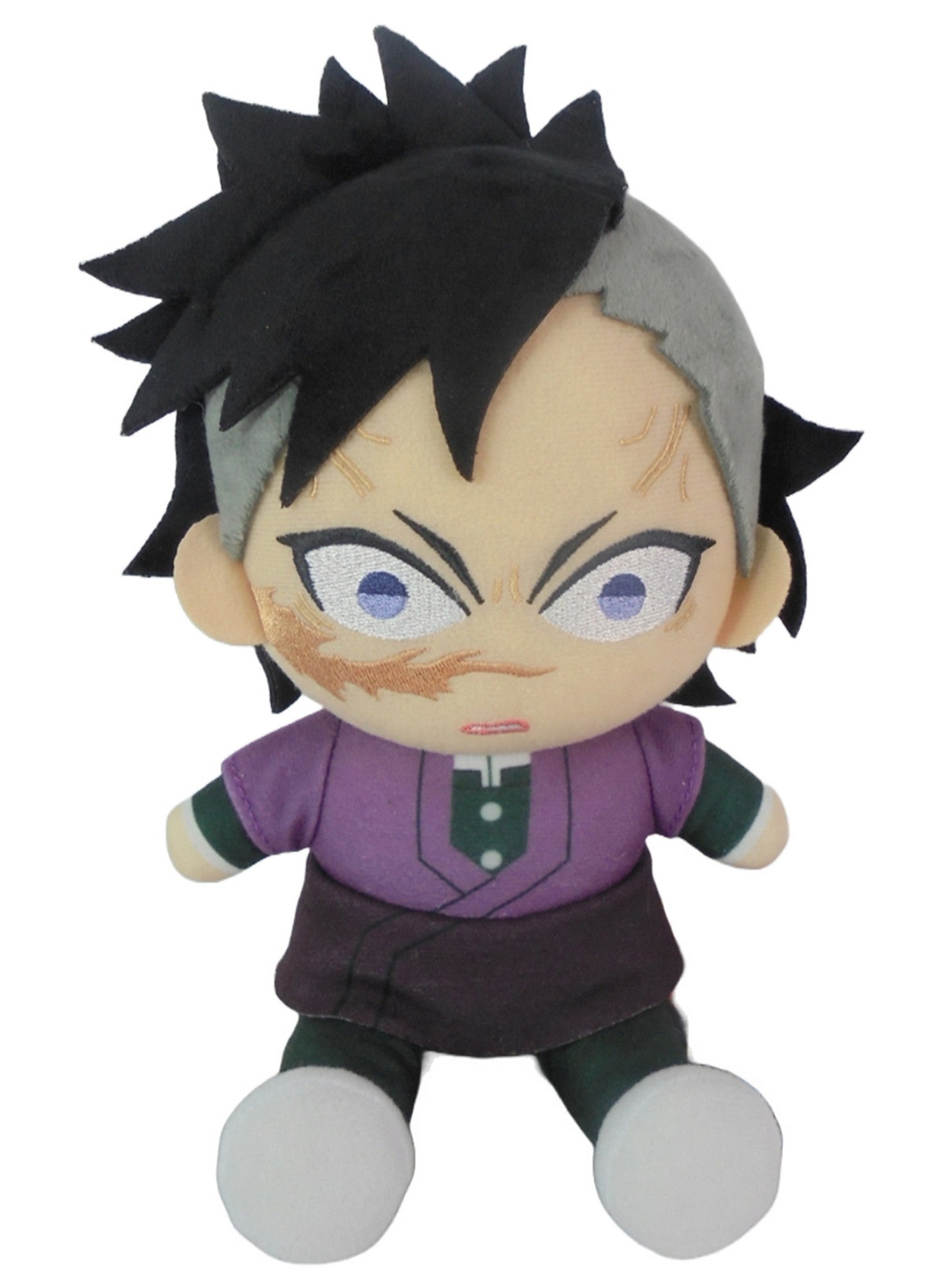 Demon Slayer - Genya Shinazugawa Sitting Plush 7"H